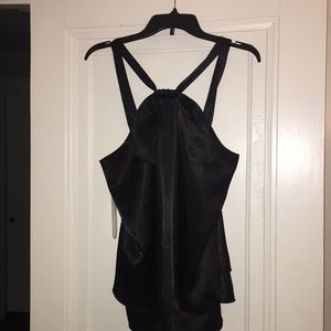Black silky tank